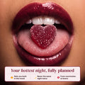 Make Me gummy heart on tongue
